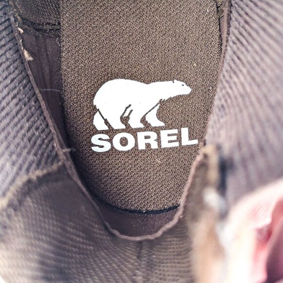 Sorel Women Hi-Line Heel Chelsea Brown Leather Waterproof Ankle Boots size 8.5 - Picture 7 of 9